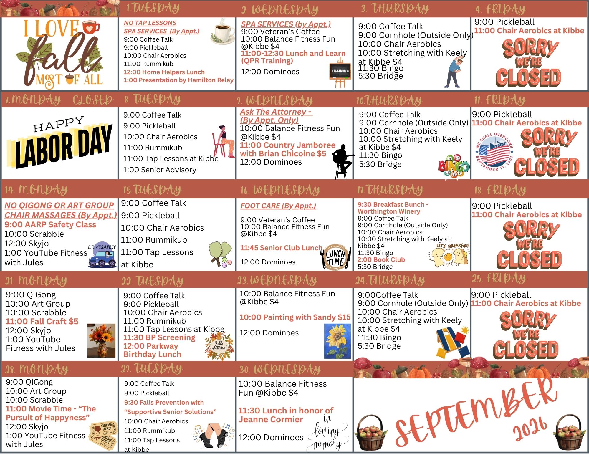 SEPTEMBER 2026 CALENDAR